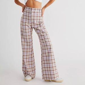 Free People Jules Plaid Pants - Size 0